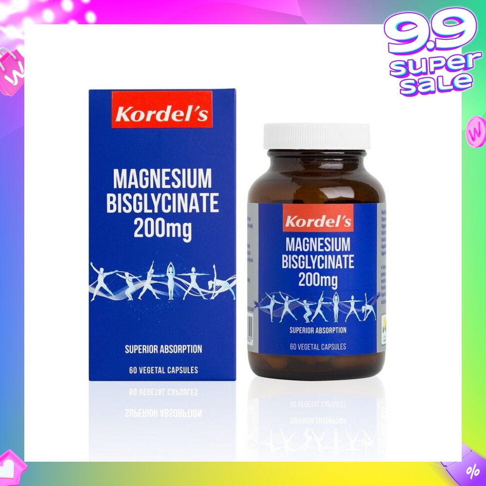 Magnesium Bisglycinate 200Mg Vegetal Capsules (Support Bone And Muscle Health) 60s