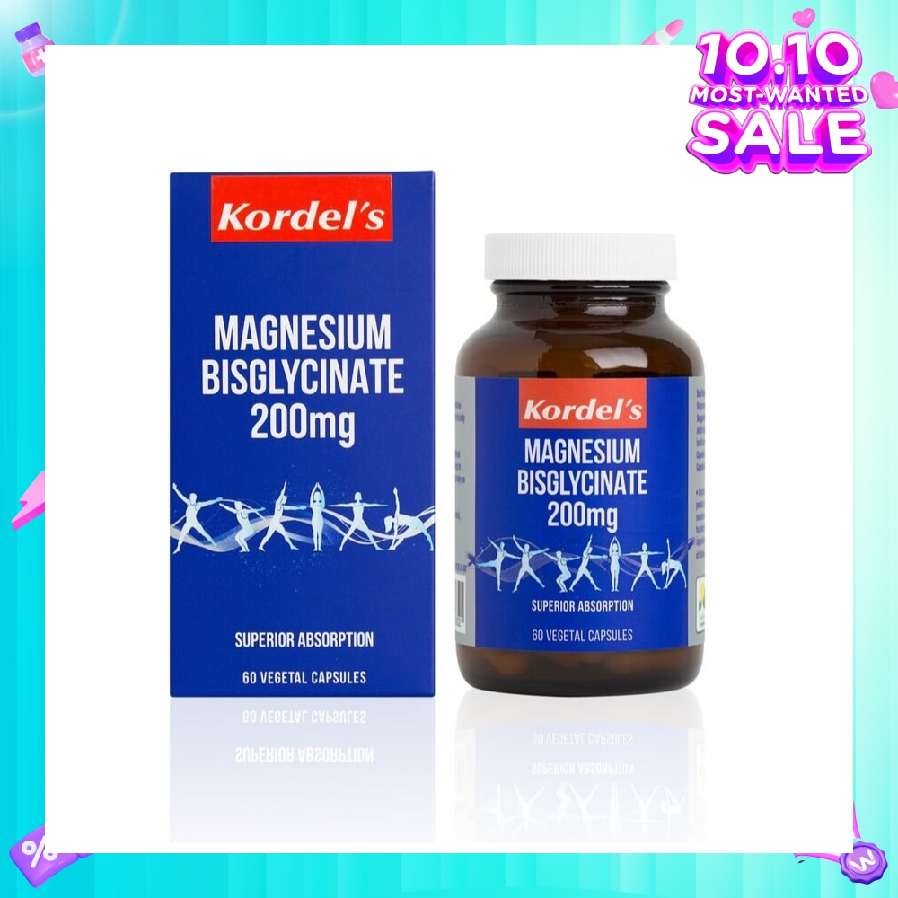 Magnesium Bisglycinate 200Mg Vegetal Capsules (Support Bone And Muscle Health) 60s