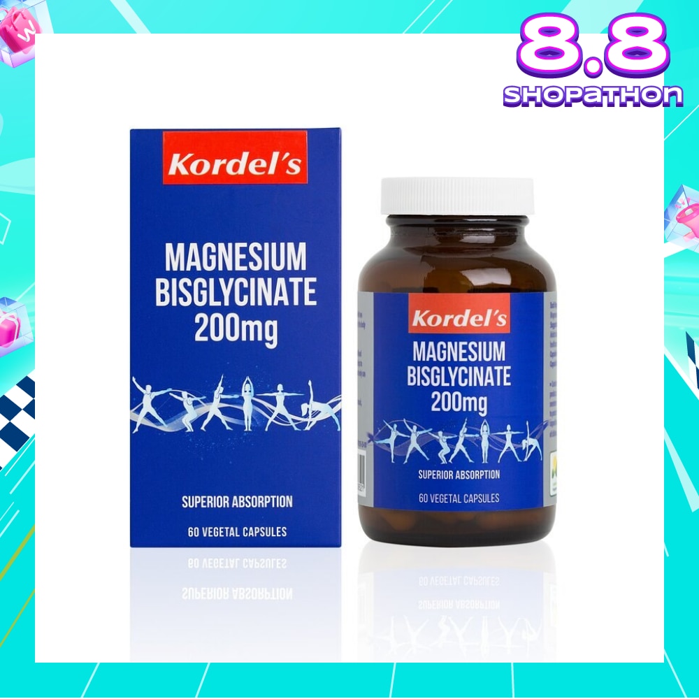 Magnesium Bisglycinate 200Mg Vegetal Capsules (Support Bone And Muscle Health) 60s