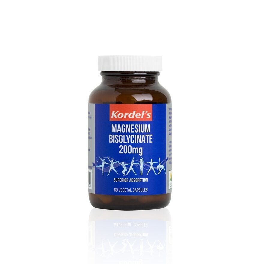 Magnesium Bisglycinate 200Mg Vegetal Capsules (Support Bone And Muscle Health) 60s