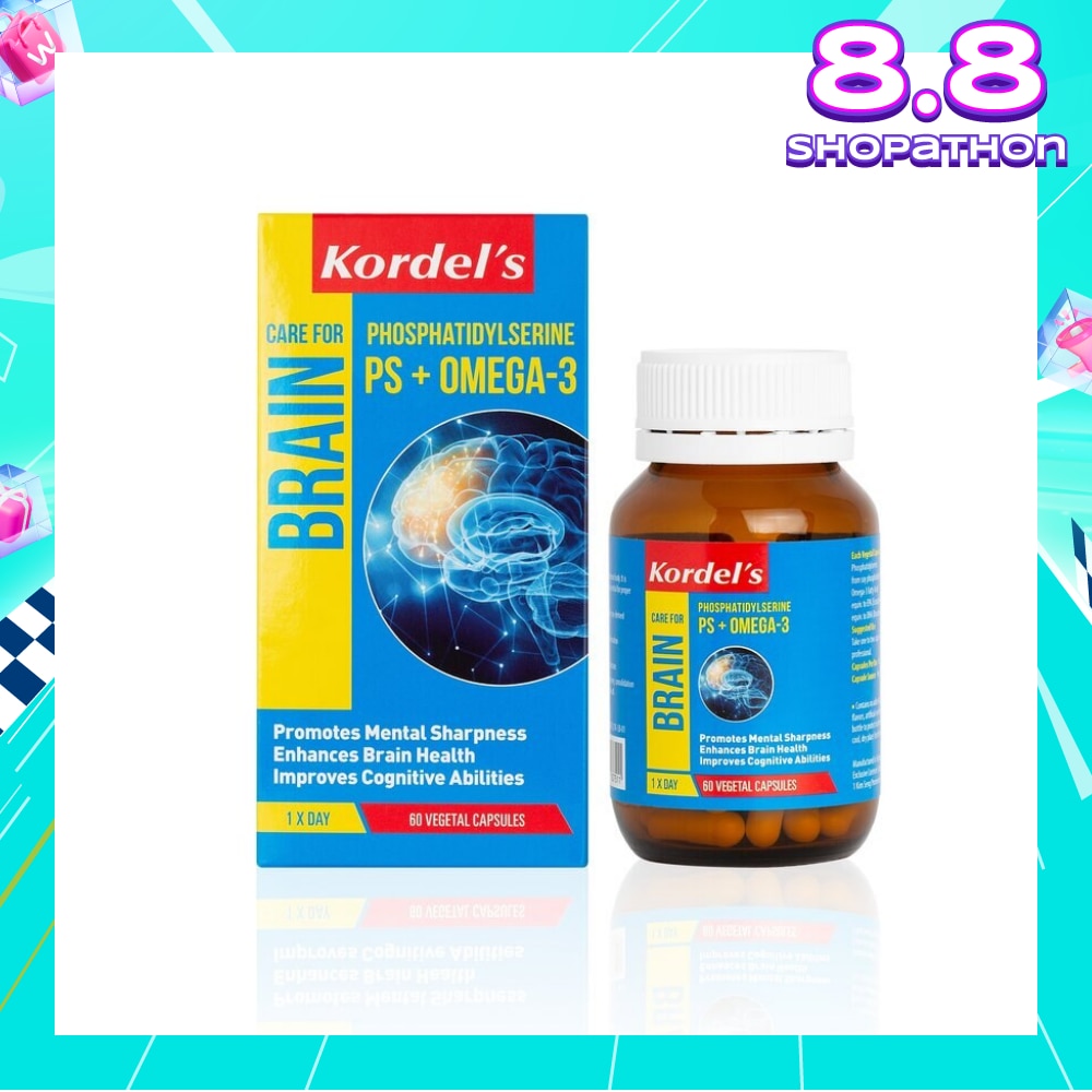 Ps + Omega 3 Vegetal Capsules (To Support Healthy Brain Functions, Promotes Mental Sharpness, Enhances Brain Health, Improves Cognitive Abilities) 60s