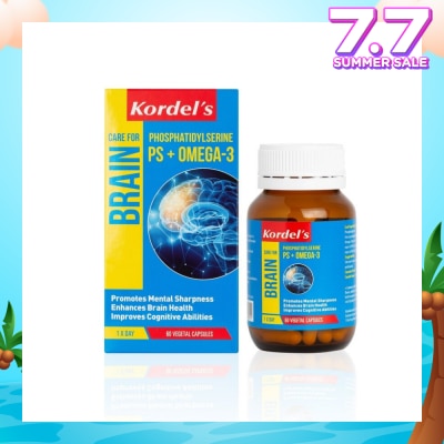 KORDEL'S Ps + Omega 3 Vegetal Capsules (To Support Healthy Brain Functions, Promotes Mental Sharpness, Enhances Brain Health, Improves Cognitive Abilities) 60s