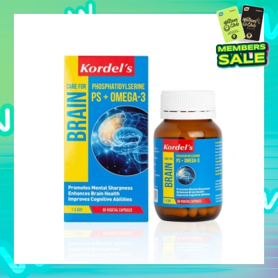 KORDEL'S Ps + Omega 3 Vegetal Capsules (To Support Healthy Brain Functions, Promotes Mental Sharpness, Enhances Brain Health, Improves Cognitive Abilities) 60s