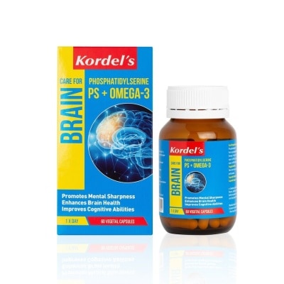 KORDEL'S Ps + Omega 3 Vegetal Capsules (To Support Healthy Brain Functions, Promotes Mental Sharpness, Enhances Brain Health, Improves Cognitive Abilities) 60s