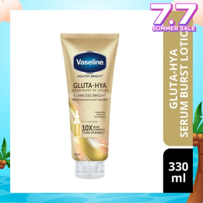 VASELINE Healthy Bright Gluta-Hya Serum Burst UV Lotion Flawless Bright (Reduce Dark Spots) 330ml