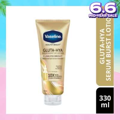 VASELINE Healthy Bright Gluta-Hya Serum Burst UV Lotion Flawless Bright (Reduce Dark Spots) 330ml