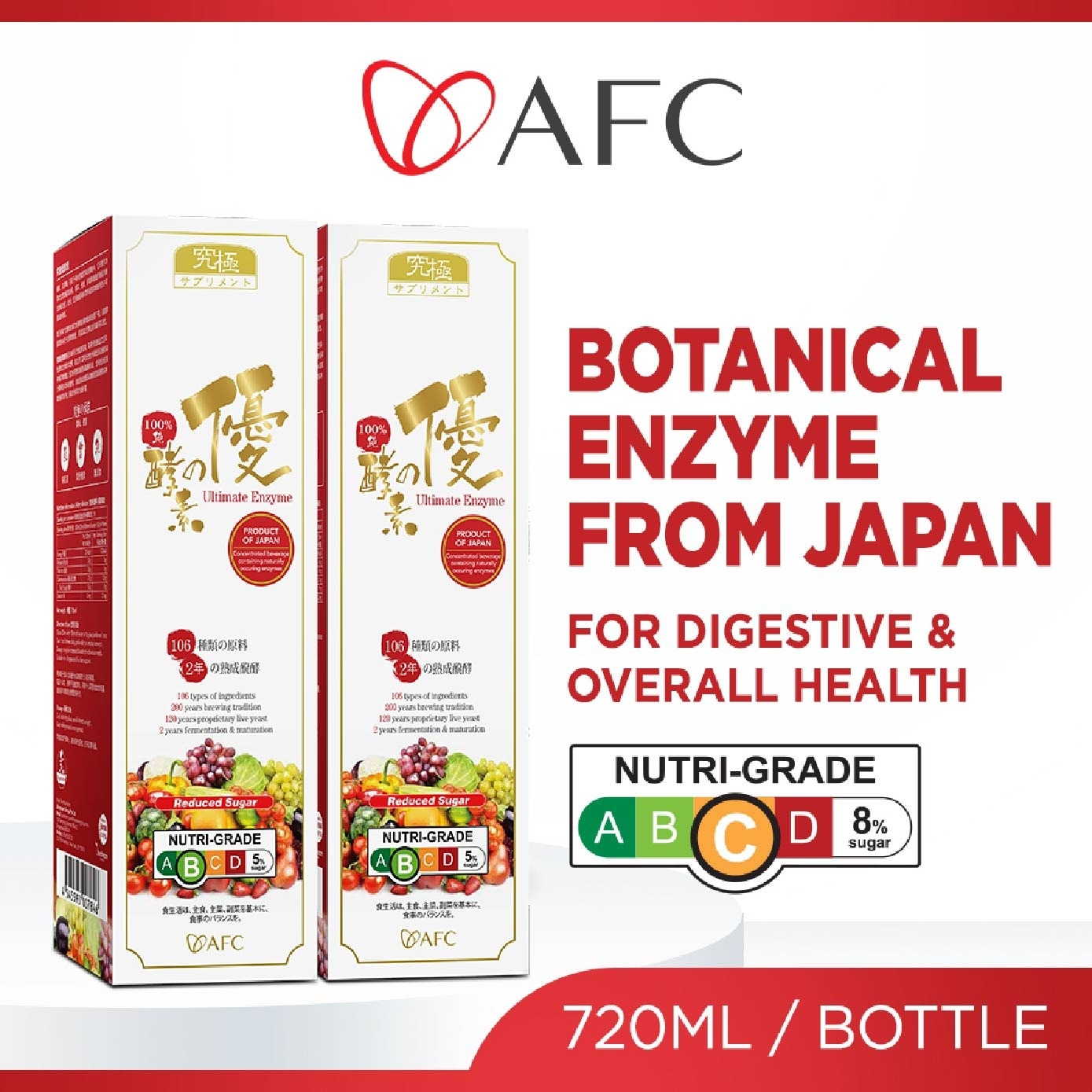 Ultimate Enzyme Nutritional Support Drink Twin Pack (Natural Detox, Digestion, Slimming, Energy, Immune & Skin Health) 720ml x 2s image
