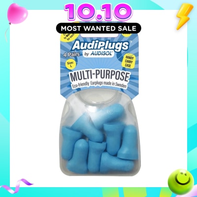 AUDIPLUGS Multi Purpose Eco Friendly Earplugs Size L Pair 4s image