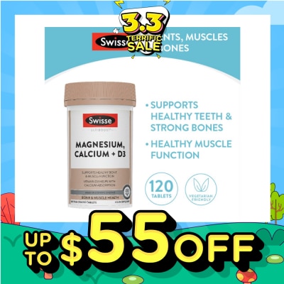 SWISSE Magnesium Calcium D3 Tablet (Support Healthy Bones & Teeth) 120s