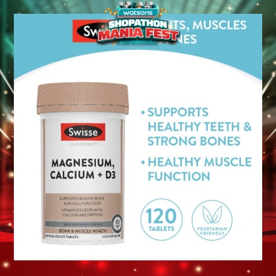 SWISSE - Magnesium Calcium D3 Tablet (Support Healthy Bones & Teeth) 120s