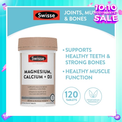 SWISSE Magnesium Calcium D3 Tablet (Support Healthy Bones & Teeth) 120s