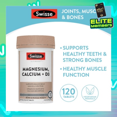 SWISSE Magnesium Calcium D3 Tablet (Support Healthy Bones & Teeth) 120s
