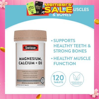 SWISSE Magnesium Calcium D3 Tablet (Support Healthy Bones & Teeth) 120s
