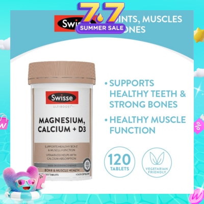 SWISSE - Magnesium Calcium D3 Tablet (Support Healthy Bones & Teeth) 120s