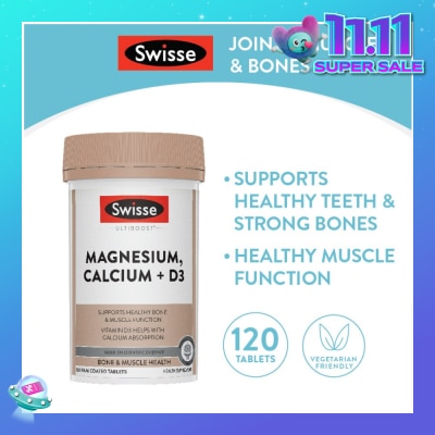 SWISSE Magnesium Calcium D3 Tablet (Support Healthy Bones & Teeth) 120s