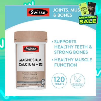 SWISSE Magnesium Calcium D3 Tablet (Support Healthy Bones & Teeth) 120s