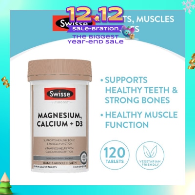 SWISSE Magnesium Calcium D3 Tablet (Support Healthy Bones & Teeth) 120s