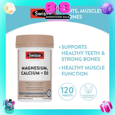 SWISSE - Magnesium Calcium D3 Tablet (Support Healthy Bones & Teeth) 120s