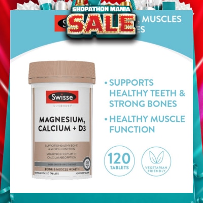 SWISSE - Magnesium Calcium D3 Tablet (Support Healthy Bones & Teeth) 120s