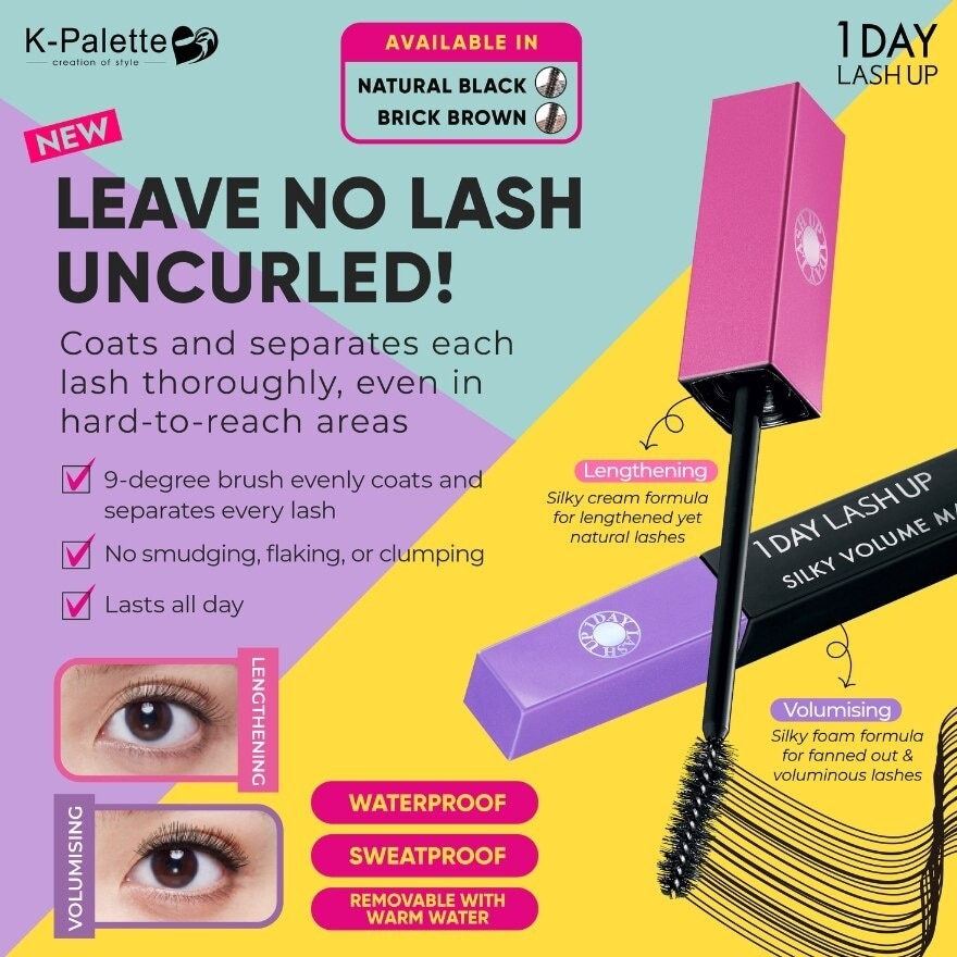 Lash Up Long Mascara In Black (No Clump,Delicate And Fine Finish) 1s