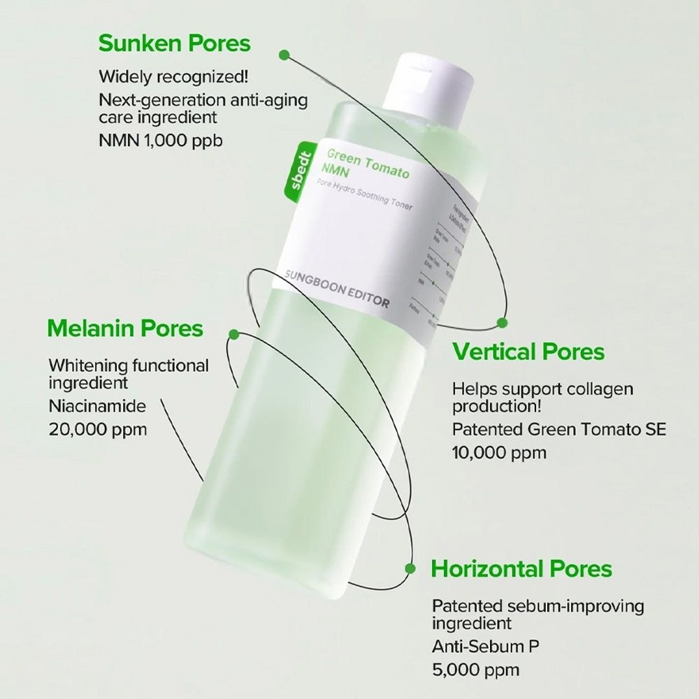 Green Tomato NMN Pore Hydro Sooting Toner 350ml