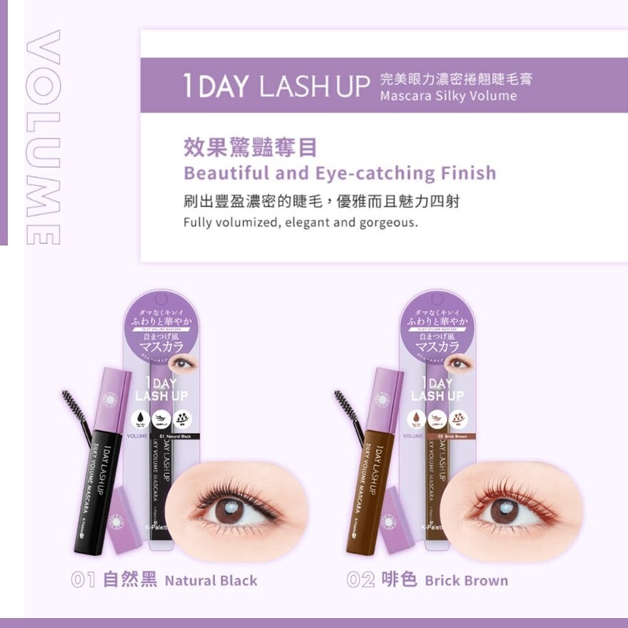 Lash Up Volume Mascara In Black (No Clump,Airy And Splendid Finish) 1s