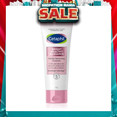 CETAPHIL - Bright Healthy Radiance Gentle Renewing Cleanser (For Brightening + Gentle Exfoliation + Anti-Pollution) 100g