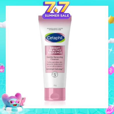 CETAPHIL - Bright Healthy Radiance Gentle Renewing Cleanser (For Brightening + Gentle Exfoliation + Anti-Pollution) 100g