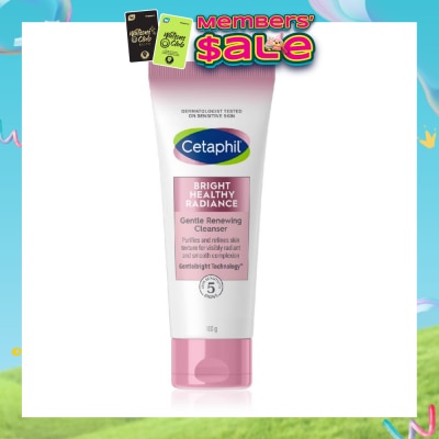 CETAPHIL - Bright Healthy Radiance Gentle Renewing Cleanser (For Brightening + Gentle Exfoliation + Anti-Pollution) 100g