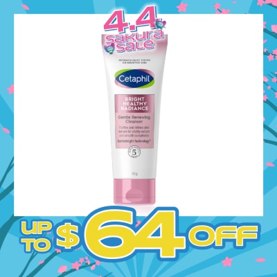 CETAPHIL - Bright Healthy Radiance Gentle Renewing Cleanser (For Brightening + Gentle Exfoliation + Anti-Pollution) 100g