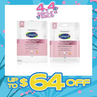 CETAPHIL - Bright Healthy Radiance Instant Radiance Mask (Biodegradable and 100% Vegan Mask) 6s