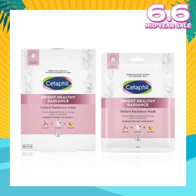 CETAPHIL Bright Healthy Radiance Instant Radiance Mask (Biodegradable and 100% Vegan Mask) 6s