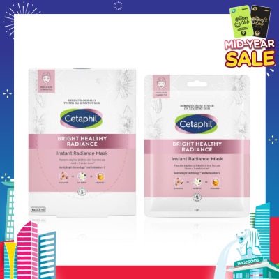 CETAPHIL Bright Healthy Radiance Instant Radiance Mask (Biodegradable and 100% Vegan Mask) 6s