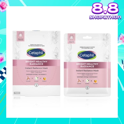 CETAPHIL Bright Healthy Radiance Instant Radiance Mask (Biodegradable and 100% Vegan Mask) 6s