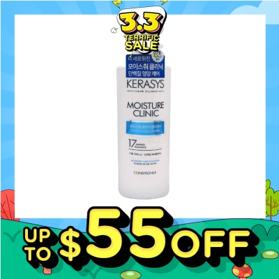 KERASYS 3 Step Hair Clinic System Moisture Clinic Nourishing Conditioner (For Dry, Dull, Brittle Hair & Split Ends) 750ml