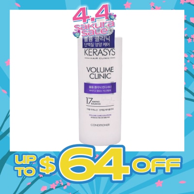 KERASYS - 3 Step Hair Clinic System Volume Clinic Nourishing Conditioner (For Wavy, Permed, Flat, Weak Hair) 750ml