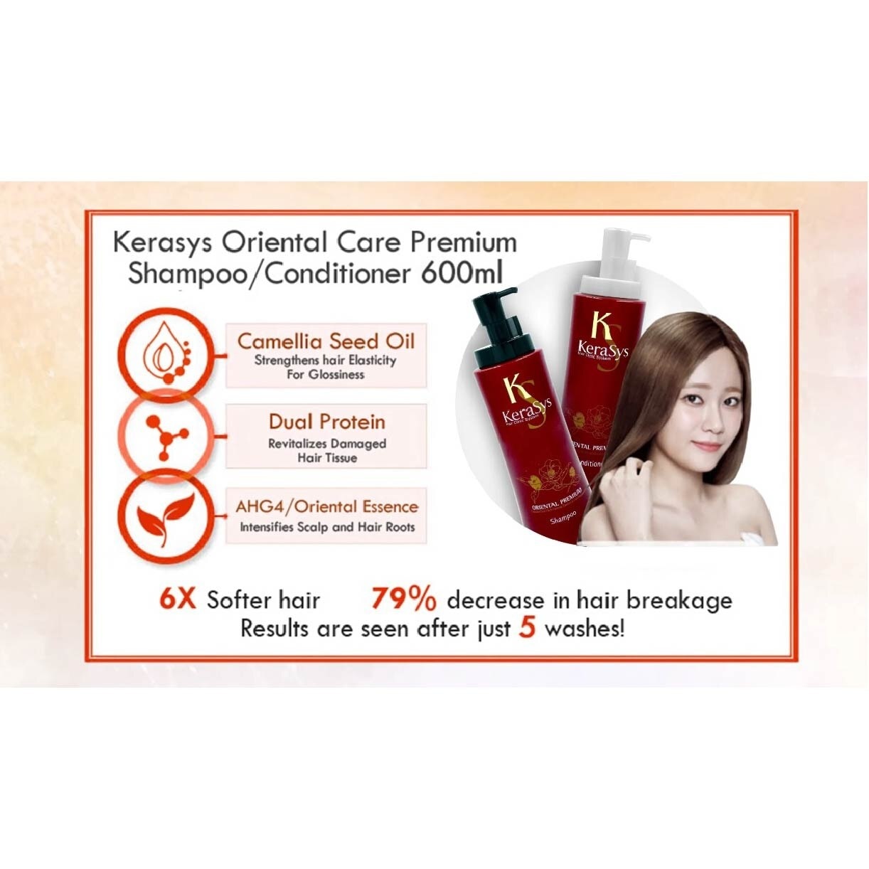 Hair Clinic System Oriental Premium Conditioner (For All Hair Types, Repair Damaged Hair & Strengthen Hair Roots) 600ml