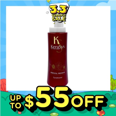 KERASYS Hair Clinic System Oriental Premium Conditioner (For All Hair Types, Repair Damaged Hair & Strengthen Hair Roots) 600ml