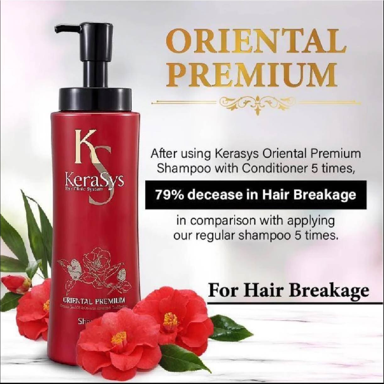 Hair Clinic System Oriental Premium Shampoo (For All Hair Types, Repair Damaged Hair & Strengthen Hair Roots) 600ml