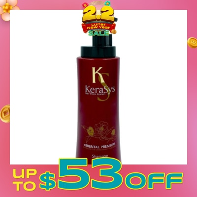 KERASYS Hair Clinic System Oriental Premium Shampoo (For All Hair Types, Repair Damaged Hair & Strengthen Hair Roots) 600ml