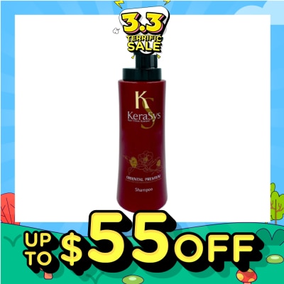 KERASYS Hair Clinic System Oriental Premium Shampoo (For All Hair Types, Repair Damaged Hair & Strengthen Hair Roots) 600ml