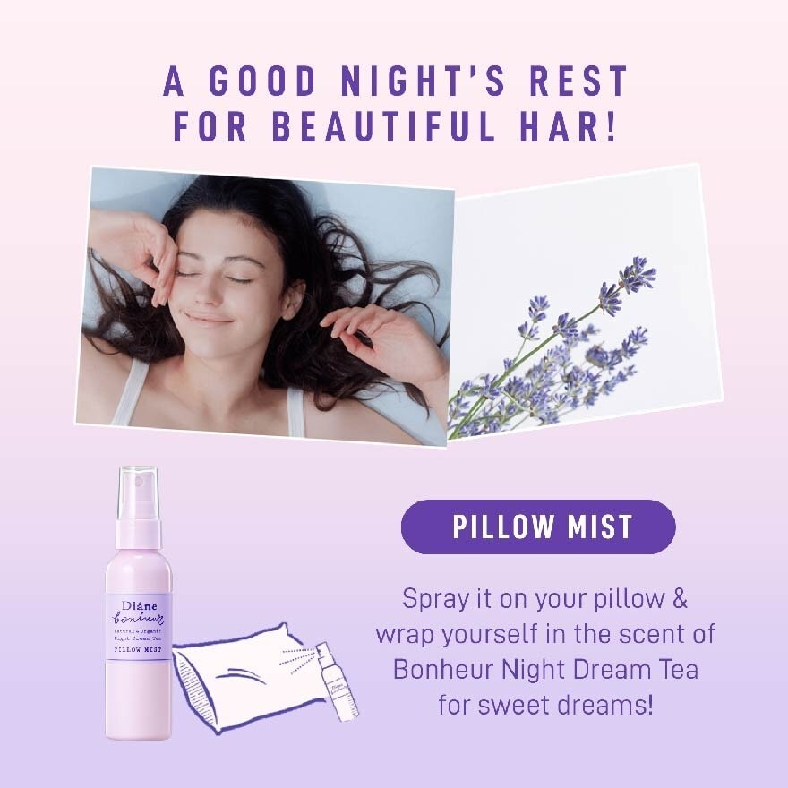 Night Dream Tea Pillow Mist (Sleep Inducing Scent Technology To Ease Your Mind) 95ml