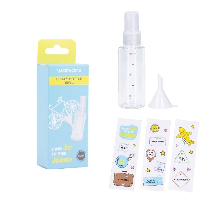 WATSONS Spray Bottle Funnel Reusable Recycled Plastic Spray Bottle 50ml Travel Lifestyle Watsons Singapore