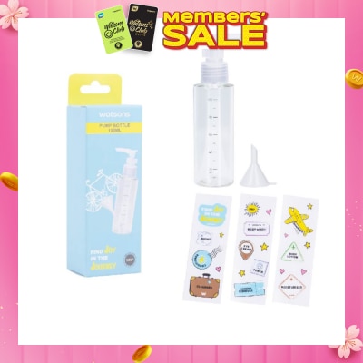 WATSONS Pump Bottle (Reusable Recycled Plastic Bottle) 100ml
