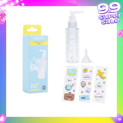 WATSONS Pump Bottle (Reusable Recycled Plastic Bottle) 100ml