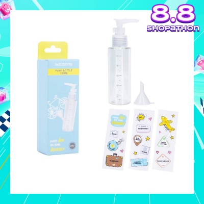 WATSONS Pump Bottle (Reusable Recycled Plastic Bottle) 100ml