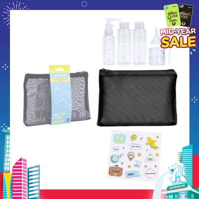 WATSONS Travel Bottle Set With Mesh Bag (Set) 7s