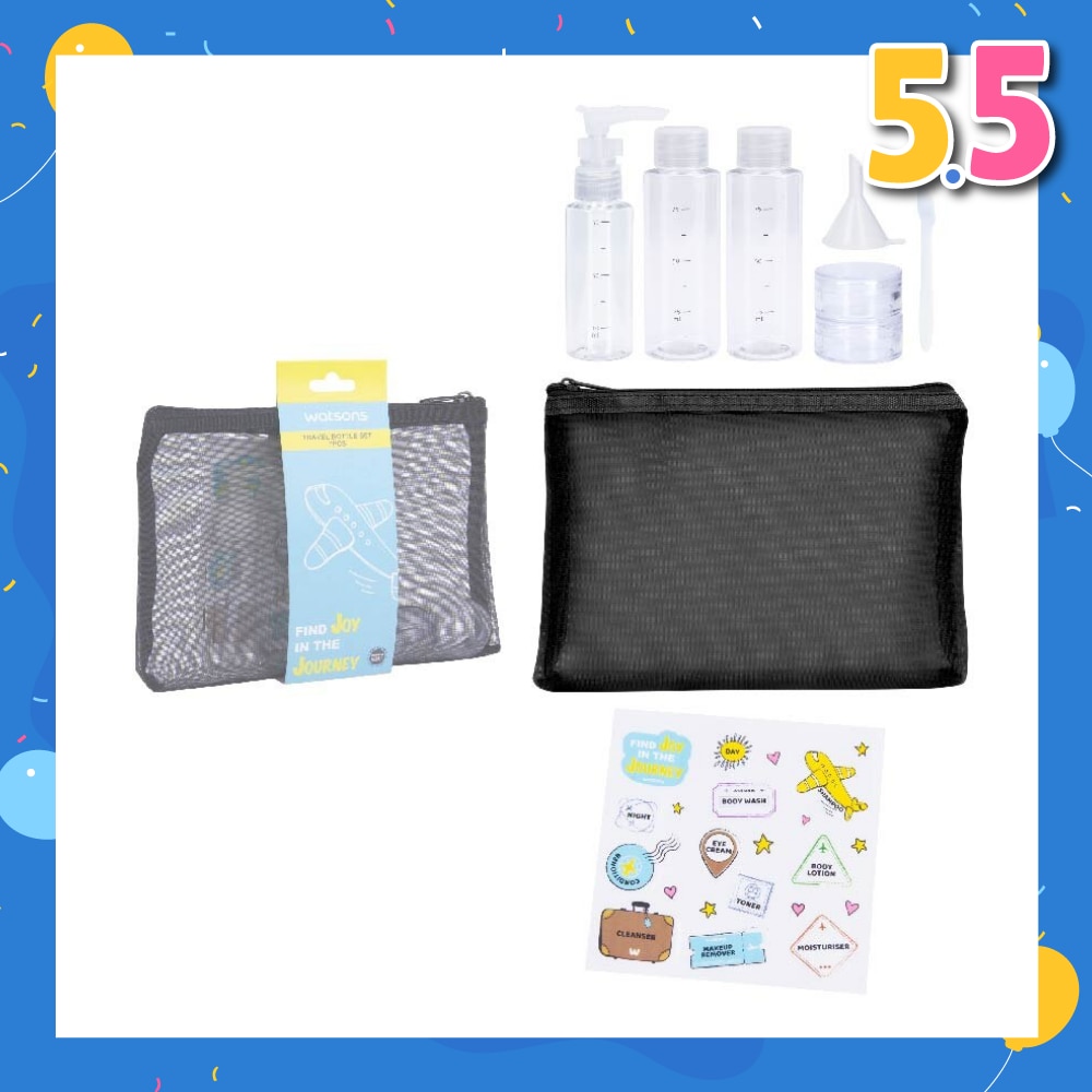 Travel Bottle Set With Mesh Bag (Set) 7s
