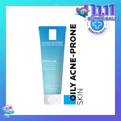 LA ROCHE-POSAY Effaclar Foaming Cream Cleanser (Remove Excess Oil + Minimize Pores) 125ml