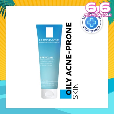 LA ROCHE-POSAY Effaclar Foaming Cream Cleanser (Remove Excess Oil + Minimize Pores) 125ml